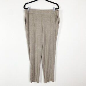 J. Jill Women's L Pure Jill Tranquility Fleece Lined Brown Stretch Comfort Pants